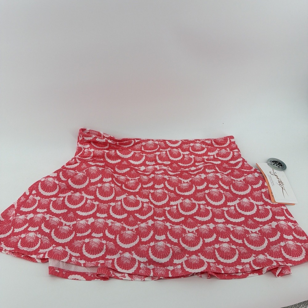 GOTTEX Skort Sz XL Coral Seashell Golf Tennis Pickleball‎ Knit Beach Ocean NWT
